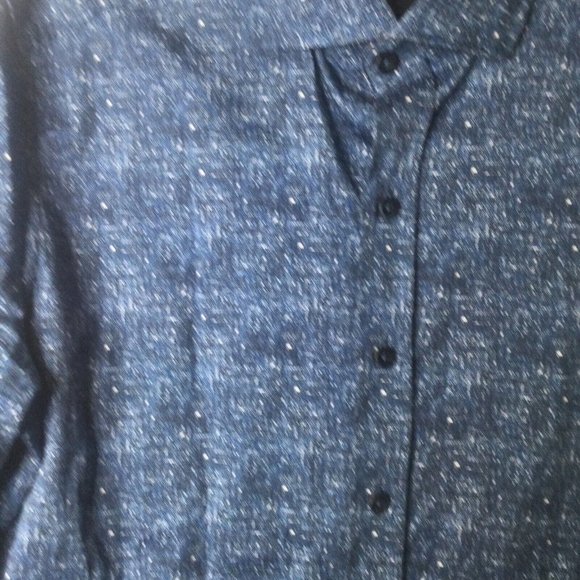 Robert Graham Shirt Mens Button Down Long Sleeve Large Blue W/purple Speckles - Picture 5 of 7